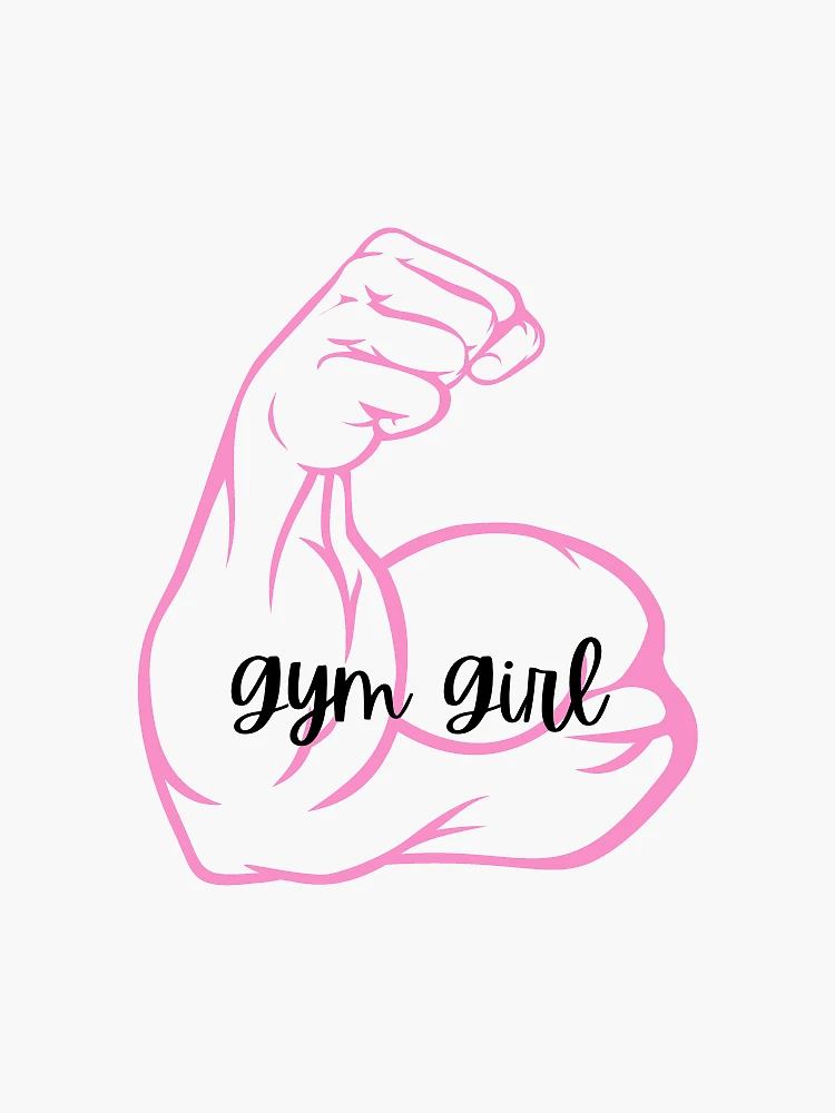 Pink Gym Equipment Stickers for Sale