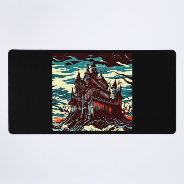 Item preview, Halloween - Haunted Castle Woodcut 4 designed and sold by CrankyOldDude.