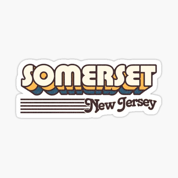 Vista previa del artículo con la obra «Somerset, Nueva Jersey | Rayas retro», diseñado y vendido por retroready.