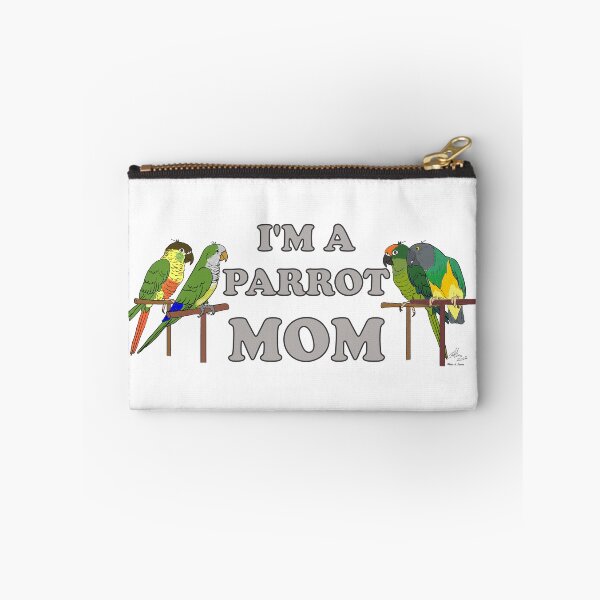 Item preview, Mamá loro - mejilla verde, frente de melocotón, cuáquero, Senegal designed and sold by Laughing Parrot Studio.