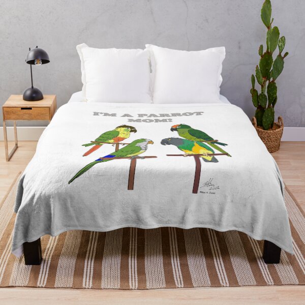 Item preview, Parrot Mom - green cheek, peach fronted, Quaker, Senegal designed and sold by Laughing Parrot Studio.