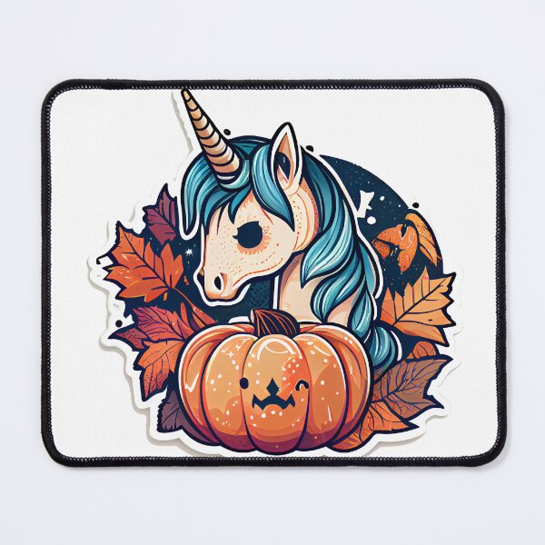 Item preview, unicorn pumpkin Halloween sticker designed and sold by Zwzc.