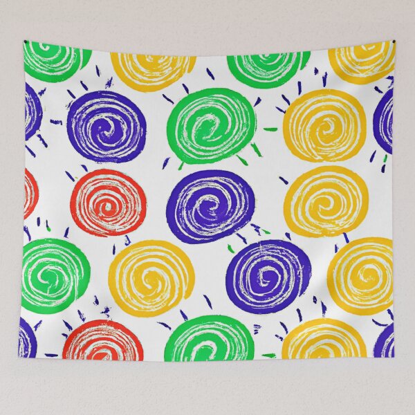 Item preview,  Colorful Abstract Pattern Design with Spirals designed and sold by Health And Fitness Posts e-Store.