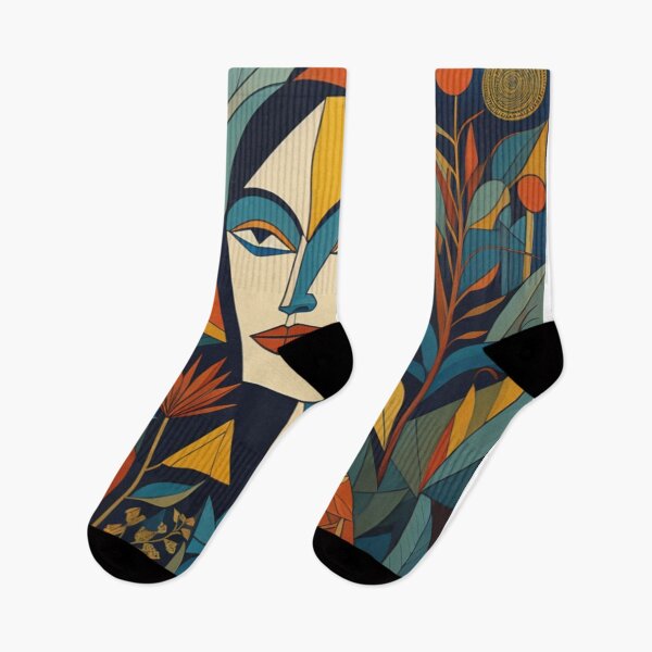 Item preview, Powerful abstract woman made of shapes designed and sold by AICreatorin.
