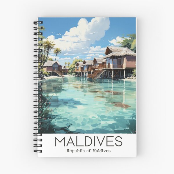 Item preview, A Vintage Travel Illustration of the Republic of Maldives designed and sold by GoodOldVintage.