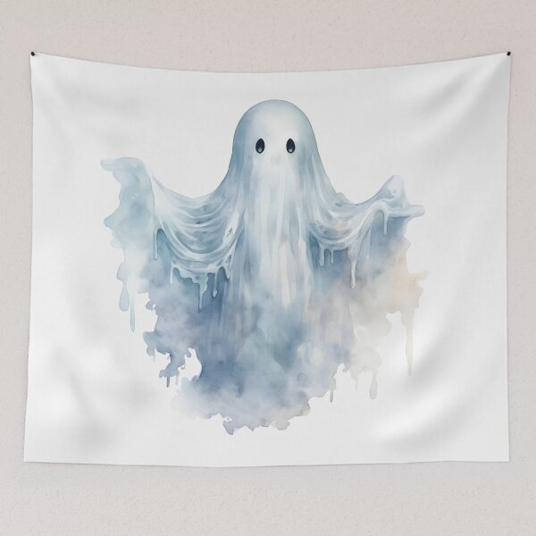 Item preview, Cute Ghostly Charm: Halloween Spirit Painting designed and sold by Rivanes.
