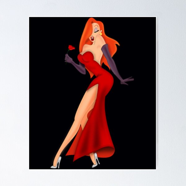 Anime Cartoon Jessica Rabbit Poster Wall Art Picture Print Canvas Art  Painting Modern Home Living Room Decoration Poster (12x18inch(30x45cm),No