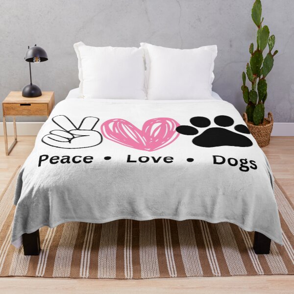 Item preview, Peace, Love, Dogs, Pet Lover Gift, Dog Lover Art designed and sold by Terry-Salsa.