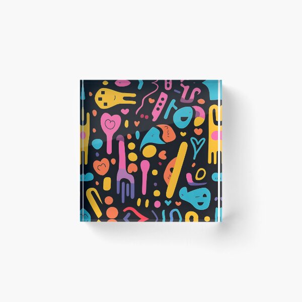 Item preview, Vivid Constellation: Multicolored Objects on Black designed and sold by ArrangedDesigns.