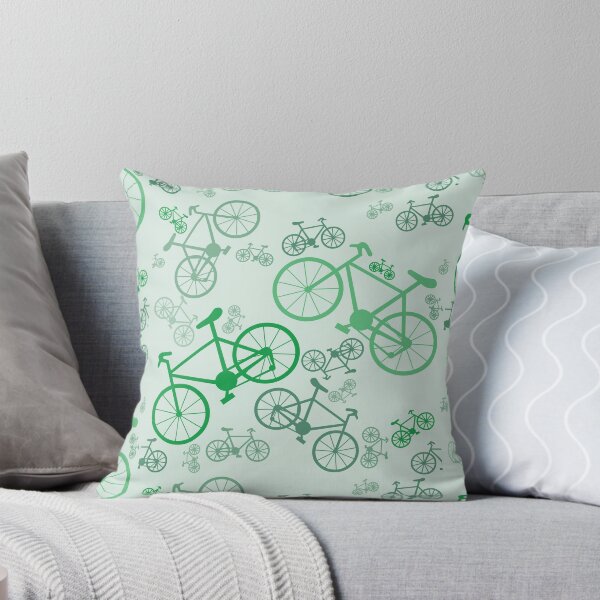 Item preview, Green Bicycles Big and Small Pattern designed and sold by BartholGraphics.