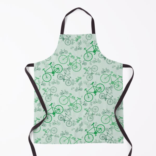 Item preview, Green Bicycles Big and Small Pattern designed and sold by BartholGraphics.
