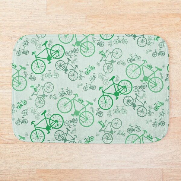 Item preview, Patrón de bicicletas verdes grandes y pequeñas. designed and sold by BartholGraphics.