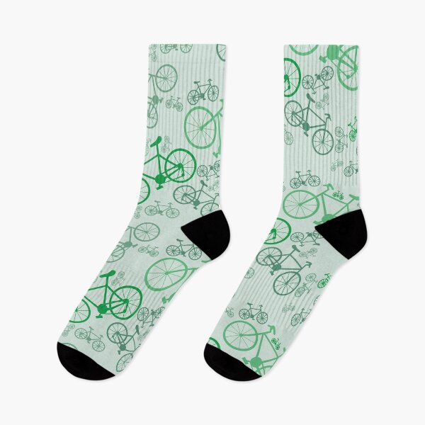 Item preview, Green Bicycles Big and Small Pattern designed and sold by BartholGraphics.