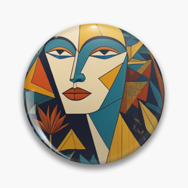 Item preview, Powerful abstract woman made of shapes designed and sold by AICreatorin.