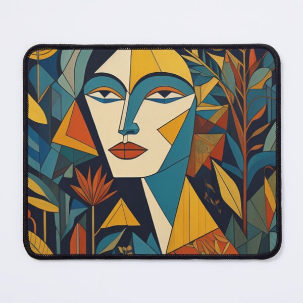 Item preview, Powerful abstract woman made of shapes designed and sold by AICreatorin.