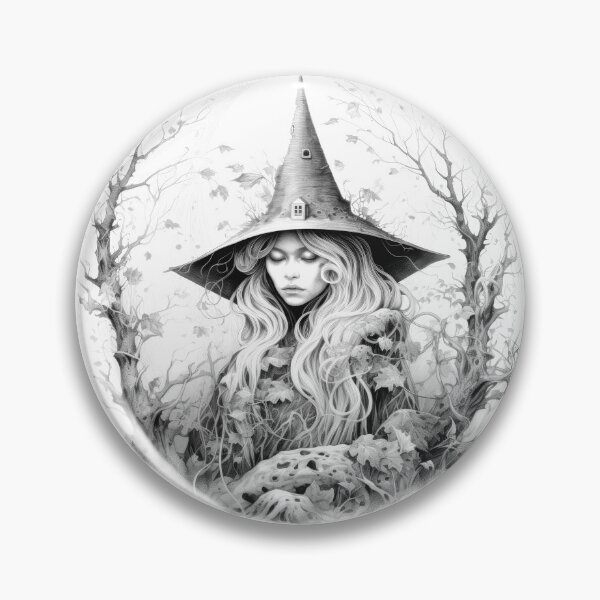 Item preview, Forest Witch Dark Gothic Halloween Fantasy Witch Hat designed and sold by Tomioka-Art.