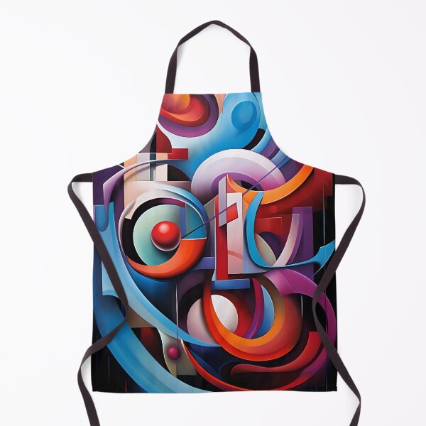 Item preview, Dual Sphere Burst: Colorful abstraction with red spheres designed and sold by ArrangedDesigns.