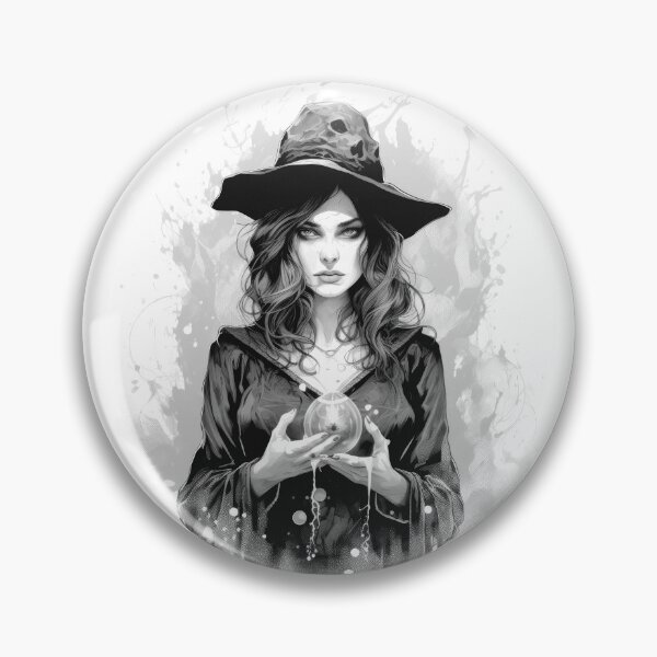 Item preview, Witch with Magic Ball Witch House Dark Gothic Halloween Fantasy designed and sold by Tomioka-Art.