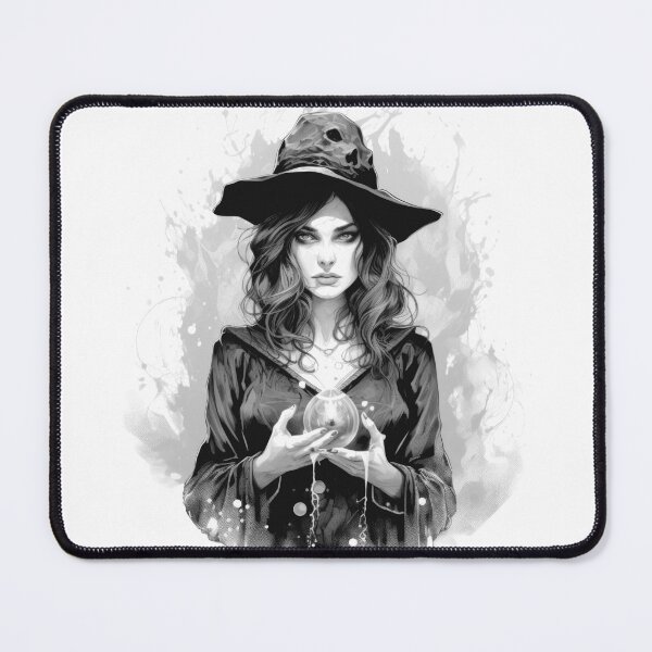Item preview, Witch with Magic Ball Witch House Dark Gothic Halloween Fantasy designed and sold by Tomioka-Art.