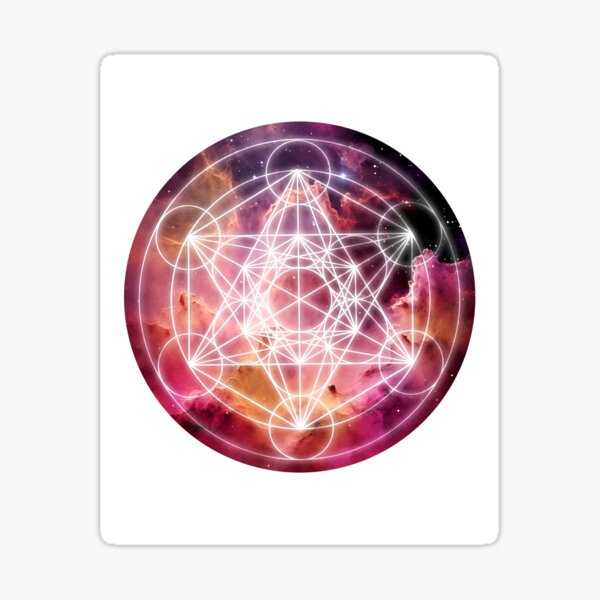 Metatrons Cube Galaxy Sticker