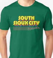 South Sioux City, Nebraska | Retro Stripes Unisex T-Shirt