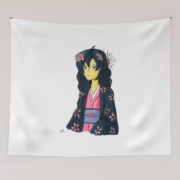 Item preview, Woman in kimono "Onigiri" designed and sold by Anmioma.