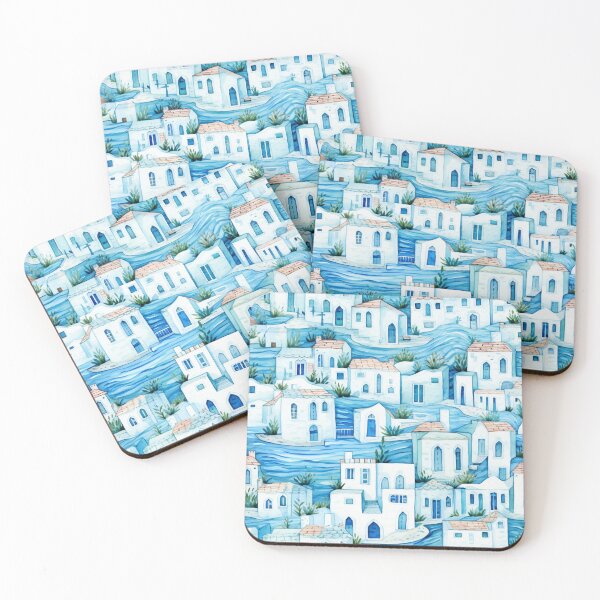 Item preview, Charming Aegean Dreams 08: Blue Greek Houses designed and sold by OurBarcode.