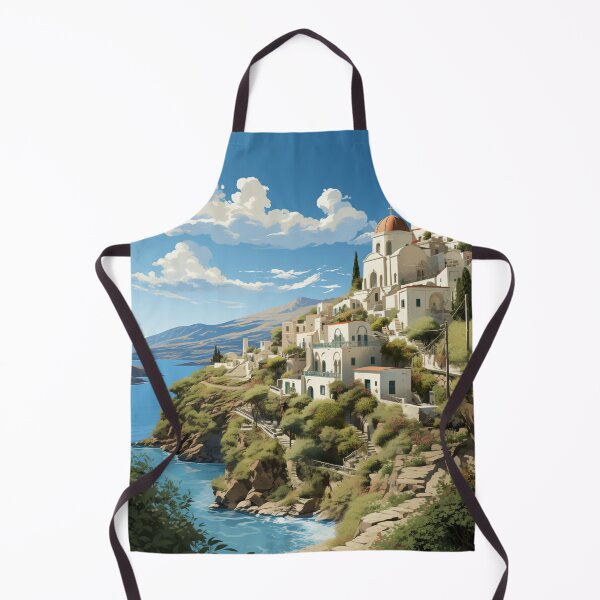 Item preview, A Vintage Travel Illustration of Santorini - Greece designed and sold by GoodOldVintage.