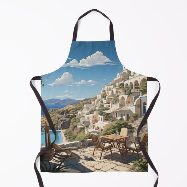 Item preview, A Vintage Travel Illustration of Santorini - Greece designed and sold by GoodOldVintage.