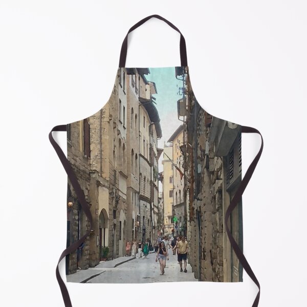 Item preview, Busy Narrow Cobblestone Street In Florence designed and sold by KirtTisdale.