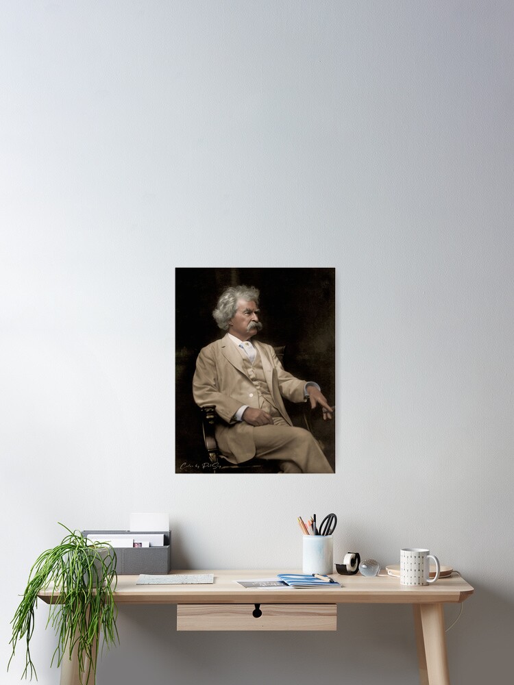 Thumbnail 2 of 3, Poster, Mark Twain Colorized designed and sold by PatSeg.