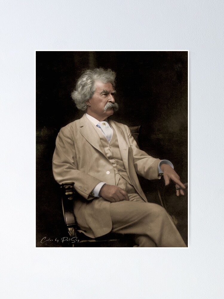Thumbnail 1 of 3, Poster, Mark Twain Colorized designed and sold by PatSeg.