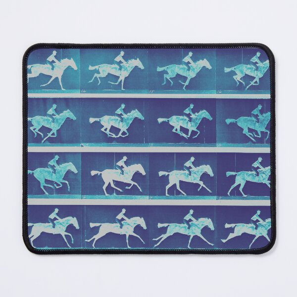 Item preview, Unnamed Black Jockey on a Horse, Muybridge in Motion, Glacier designed and sold by DreamingBeetle.