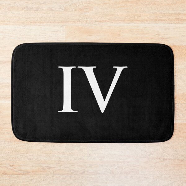 Item preview, Number 4 Roman Numeral IV Black and White designed and sold by NECHSTORE.