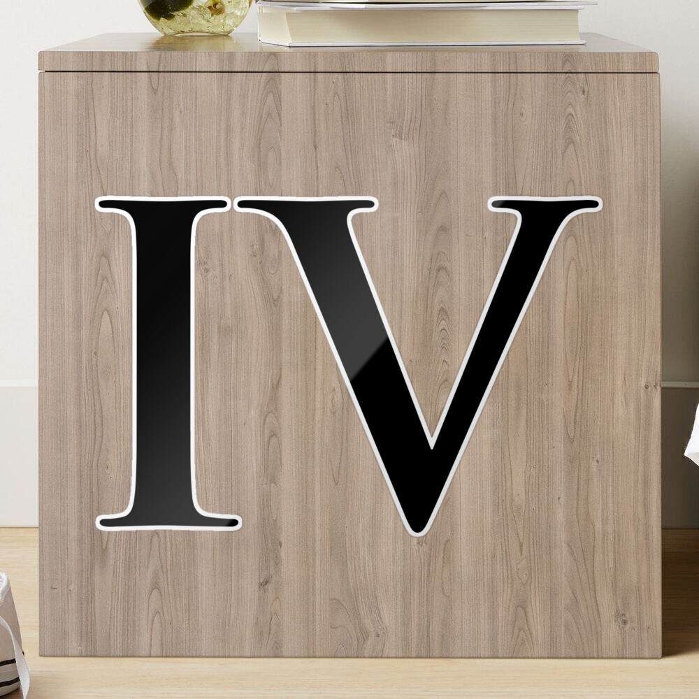 Number 45 Roman Numeral LV Black and White Sticker for Sale by