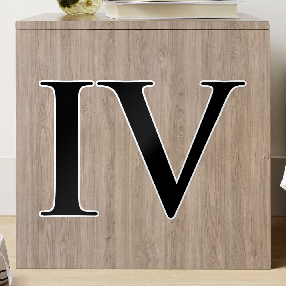 Number 45 Roman Numeral LV Black and White Sticker for Sale by