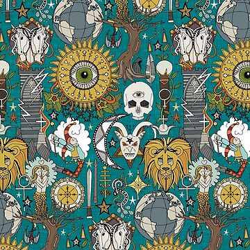 Artwork thumbnail, tarot deep turquoise by scrummy