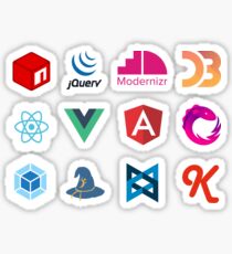 Javascript frameworks and libraries Sticker