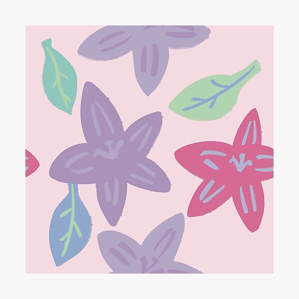 Item preview, Cataratas florales de color púrpura pastel designed and sold by LeftNWrite.