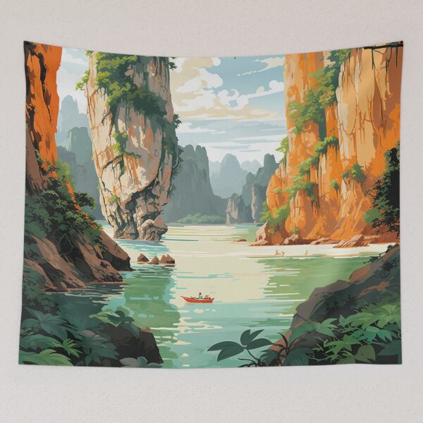 Item preview, A Pop Art Travel Print of Phuket - Thailand designed and sold by StudioRedKoala.
