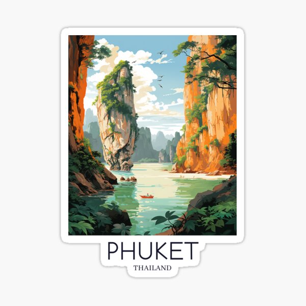 Item preview, A Pop Art Travel Print of Phuket - Thailand designed and sold by StudioRedKoala.