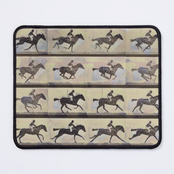 Item preview, Unnamed Black Jockey on a Horse, Muybridge in Motion, Gloaming designed and sold by DreamingBeetle.
