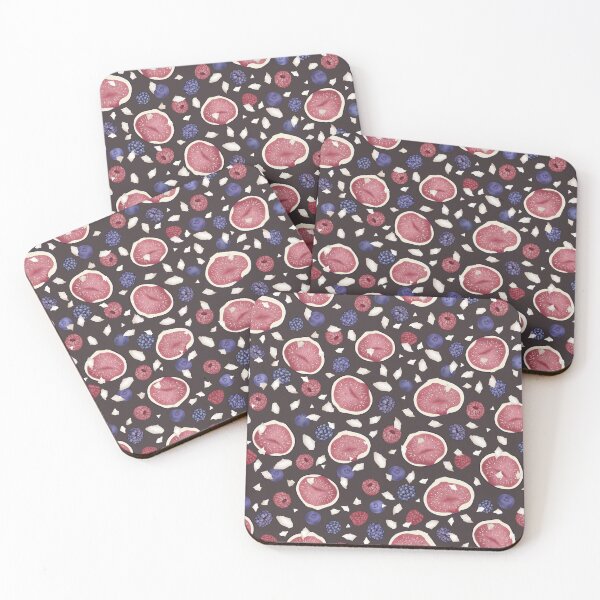 Item preview, Figs and berries breakfast smoothie fruit patterns designed and sold by JinJinYoon.