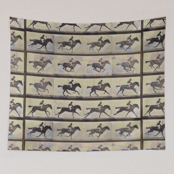 Item preview, Unnamed Black Jockey on a Horse, Muybridge in Motion, Gloaming designed and sold by DreamingBeetle.