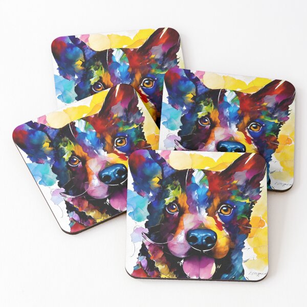 Artikelvorschau, Hund abstraktes Aquarell entworfen und verkauft von dcreagraph.
