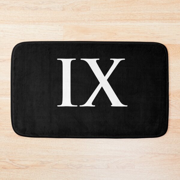 Item preview, Number 9 Roman Numeral IX Black and White designed and sold by NECHSTORE.