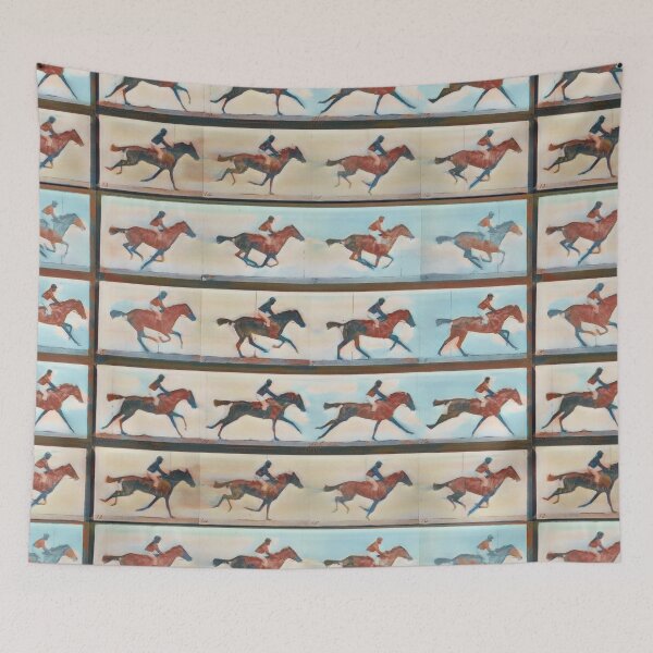 Item preview, Unnamed Black Jockey on a Horse, Muybridge in Motion, Seamist designed and sold by DreamingBeetle.