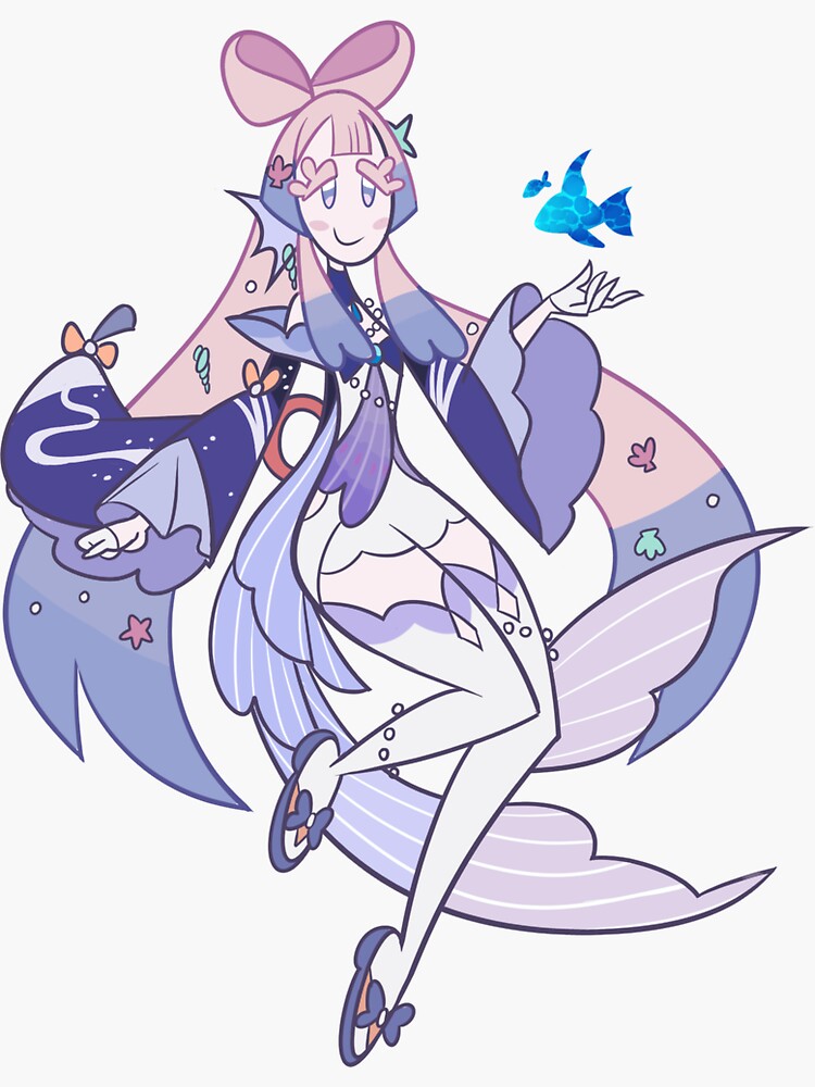 Pegatina con la obra «Kokomi Splash art Genshin Impact» de Milkkirie