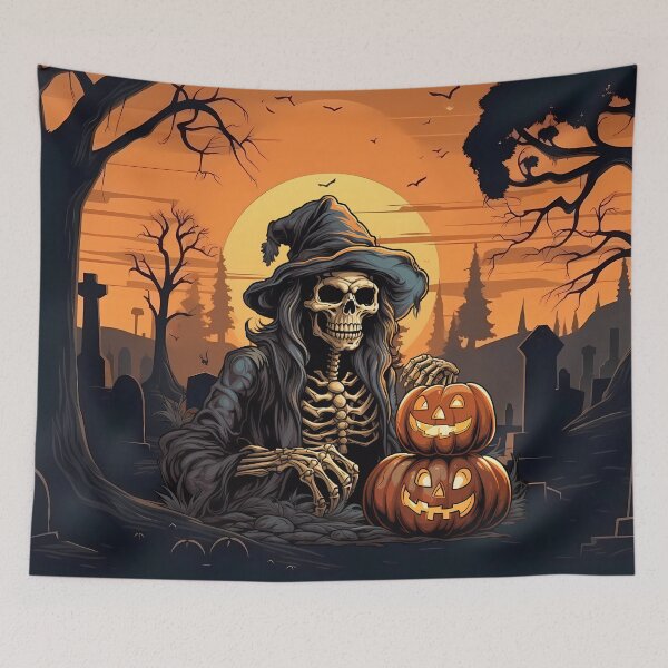 Item preview, Halloween Macabre Skeleton Pumpkin in Pantheon designed and sold by IonDigitalArts.