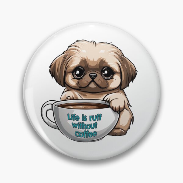 Item preview, Pekingese Delivers Adorable Coffee Charm designed and sold by Fluffy Butt.